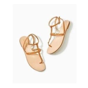 NEW Lilly Pulitzer Kaylee Ankle Strap Sandals embellished with rhinestones SZ 7